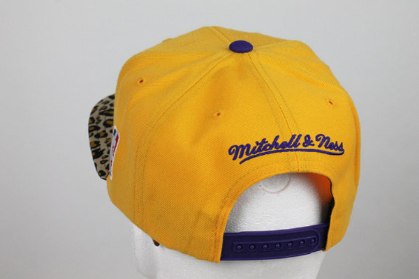 Custom Mitchell & Ness L.A. Lakers Leopard Print Snapback | Sidewalk Hustle