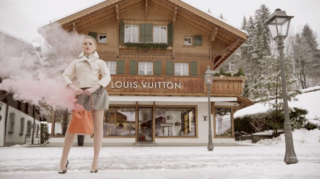 Winter Wonderland Fashion Ads : Louis Vuitton Gstaad Resort