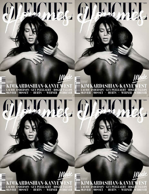 L’Officiel Hommes Paris Spring/Summer 2013 Cover Preview ft. Kim Kardashian & Kanye West