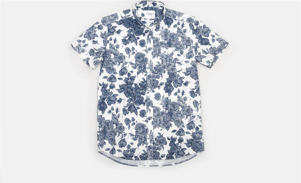 Saturdays Surf NYC Esquina Floral Print Button Down Shirt White