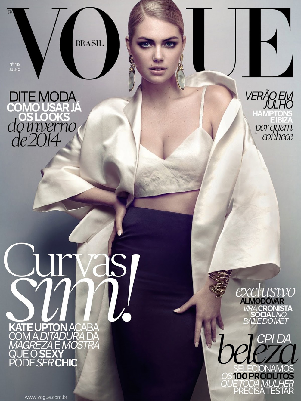 Kate Upton Vogue Brazil July 2013 by Henrique Gendre