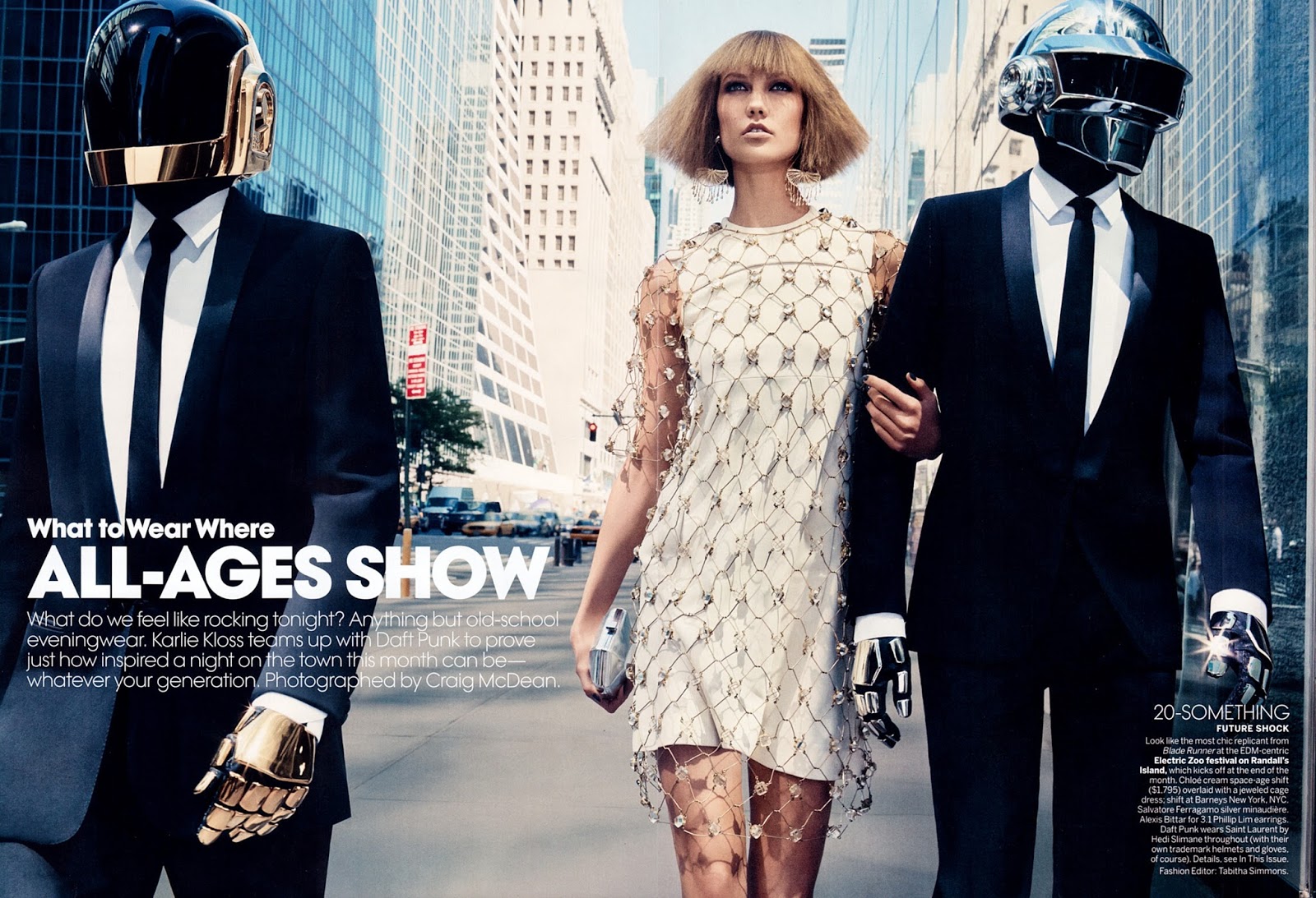 Karlie Kloss & Daft Punk for Vogue US