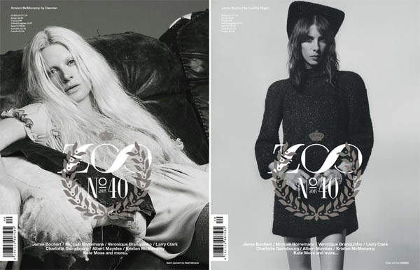 Jamie Bochert, & Kristen McMenamy for Zoo No.40 Fall 2013