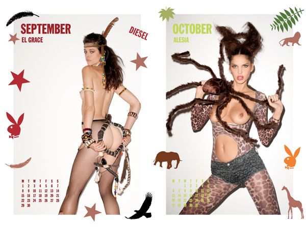 Diesel x Playboy 2014 Calendar by Terry Richardson