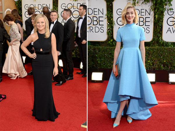 Amy Poehler in Stella McCartney, Caitlin FitzGerald in Emilia Wickstead, Golden Globes 2014