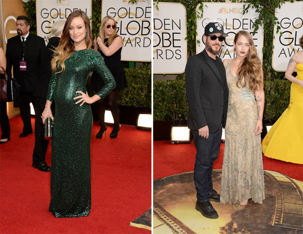 Jemima Kirke & Olivia Wilde in Gucci Golden Globes 2014