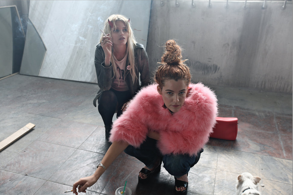 Abbey Lee Kershaw, Riley Keough & Gabe Niles for Evil Rock n' Roll Cat-5