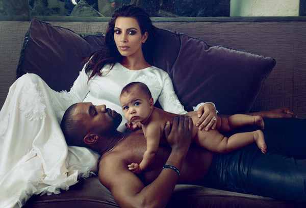 Kanye West Kim Kardashian North West in Vogue April 2014
