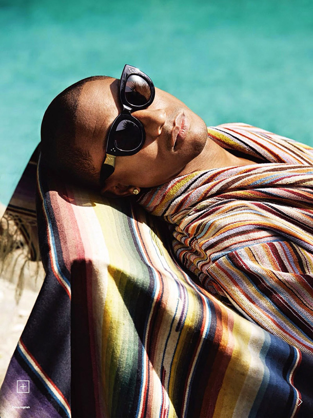 Pharrell Williams The Man Who Hears in Colour for Elle UK July 2014