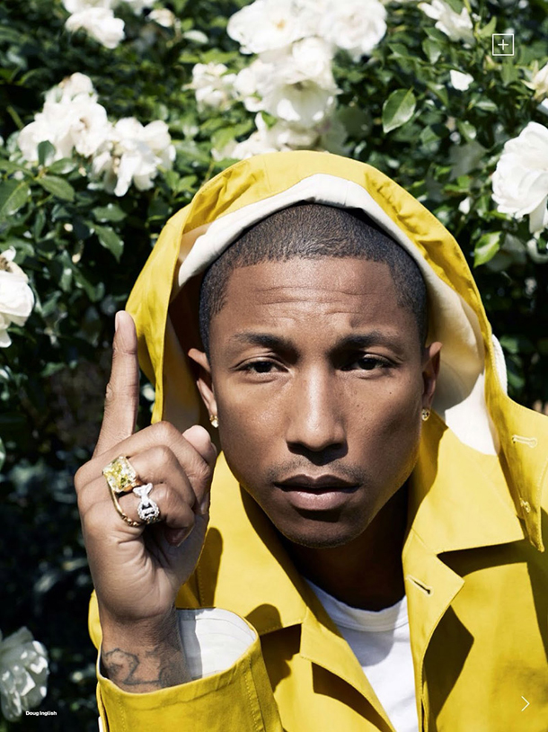 Pharrell Williams The Man Who Hears in Colour for Elle UK July 2014