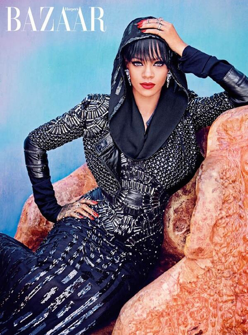 Rihanna for Harpers Bazaar Arabia July August 2014