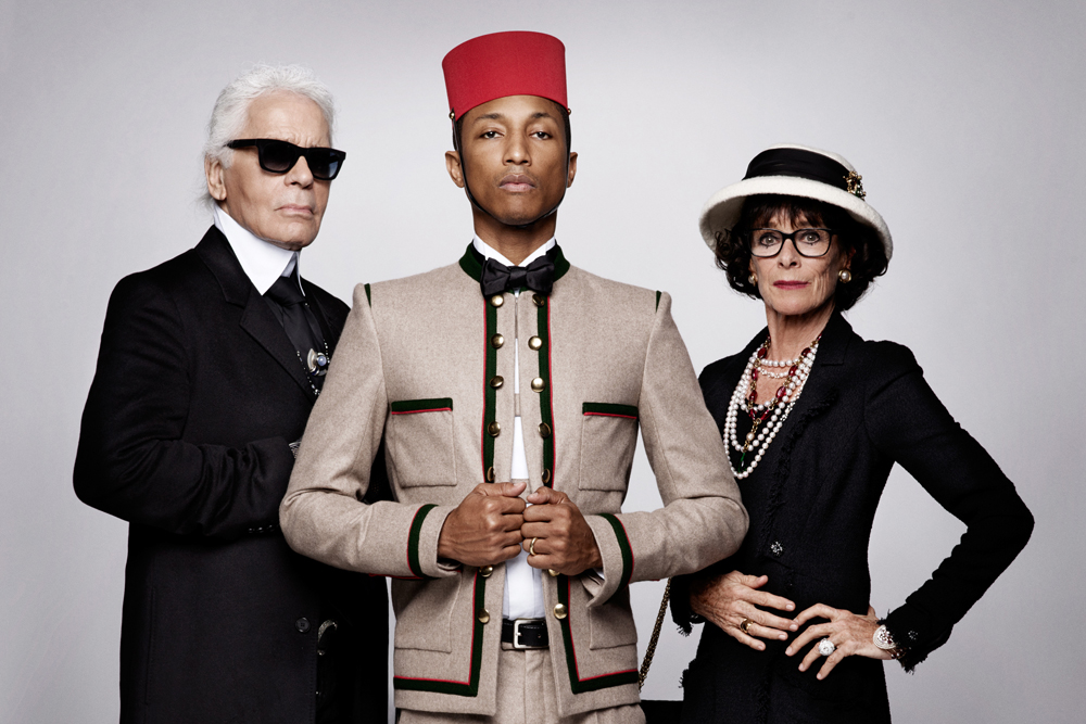 Pharrell Williams Cara Delevingne  Reincarnation Karl Lagerfeld