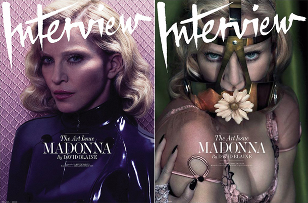 Madonna for Interview Magazine December 2014 Double Cover