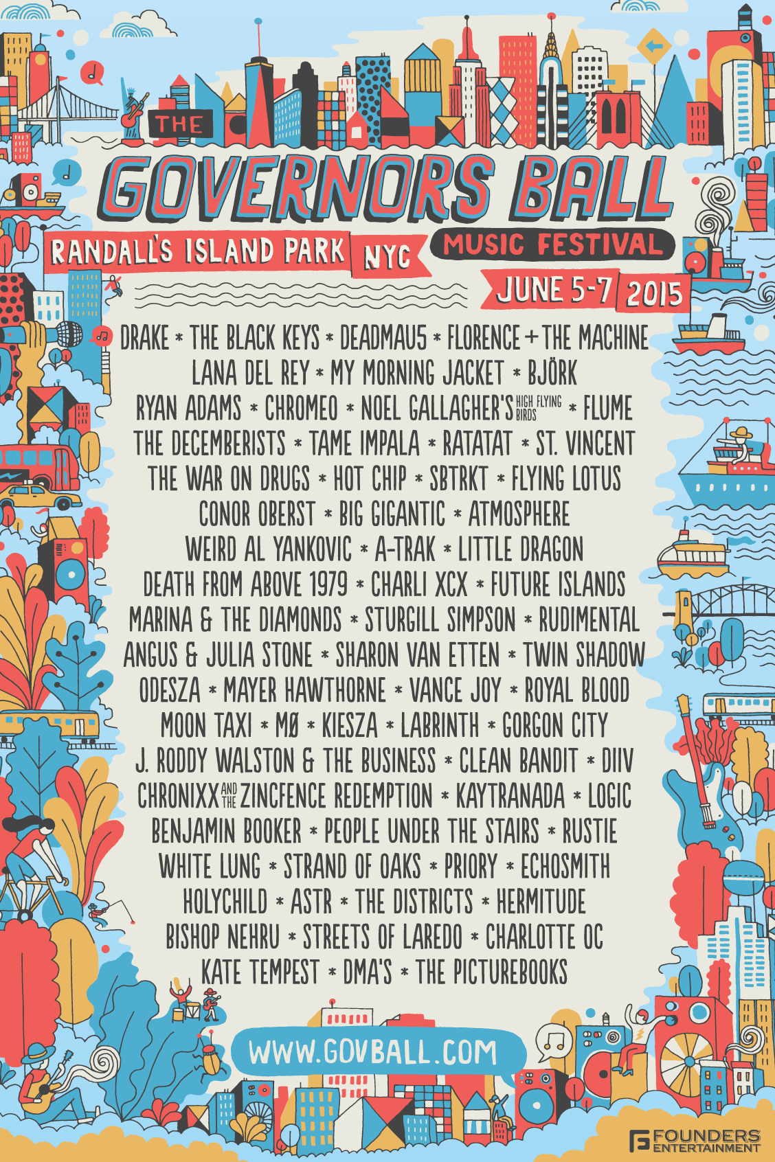 Governors Ball Music Festival 2015 Official Line-Up