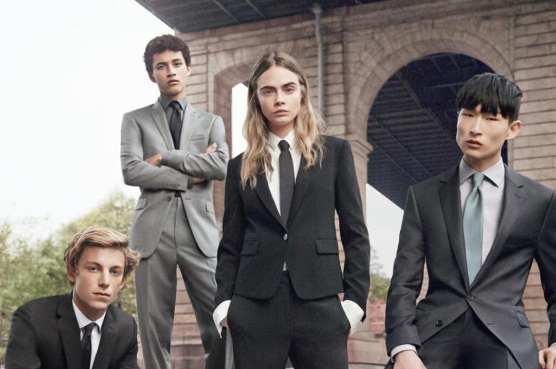 Cara Delevingne, Binx Winton, Xiao Wen Ju, & Sam Rollinson for DKNY Spring 2015-8