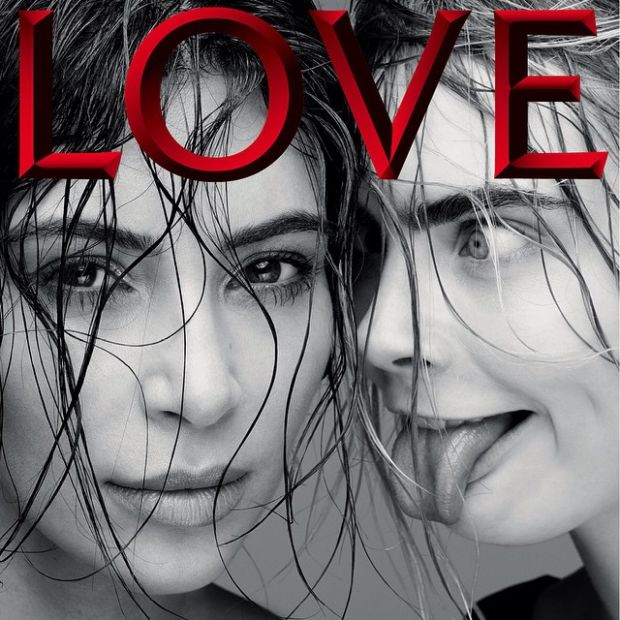 Kim Kardashian & Cara Delevingne For LOVE Magazine No. 13