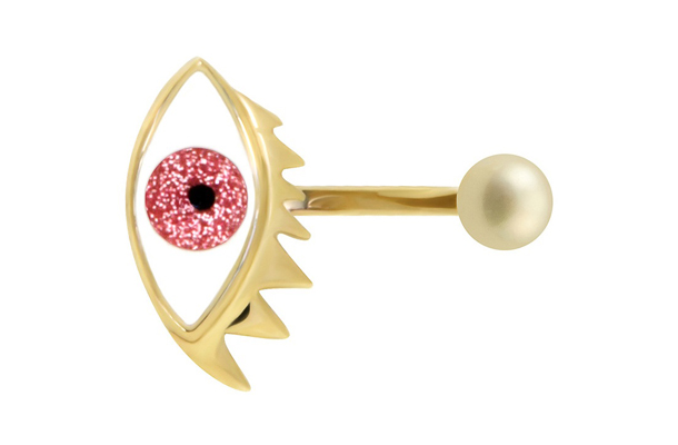 Delfina Delettrez Glittered Eye Piercing Ring