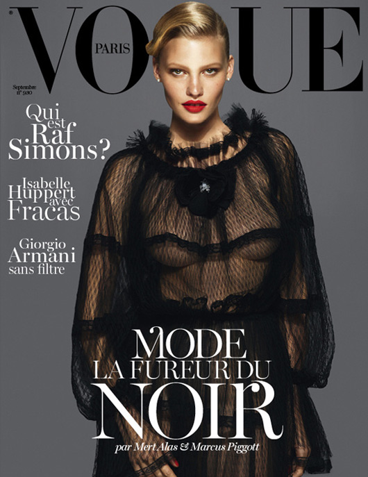 Lara Stone Vogue Paris September 2012