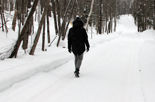 What I Wore In the Great White North-Walking Backwards