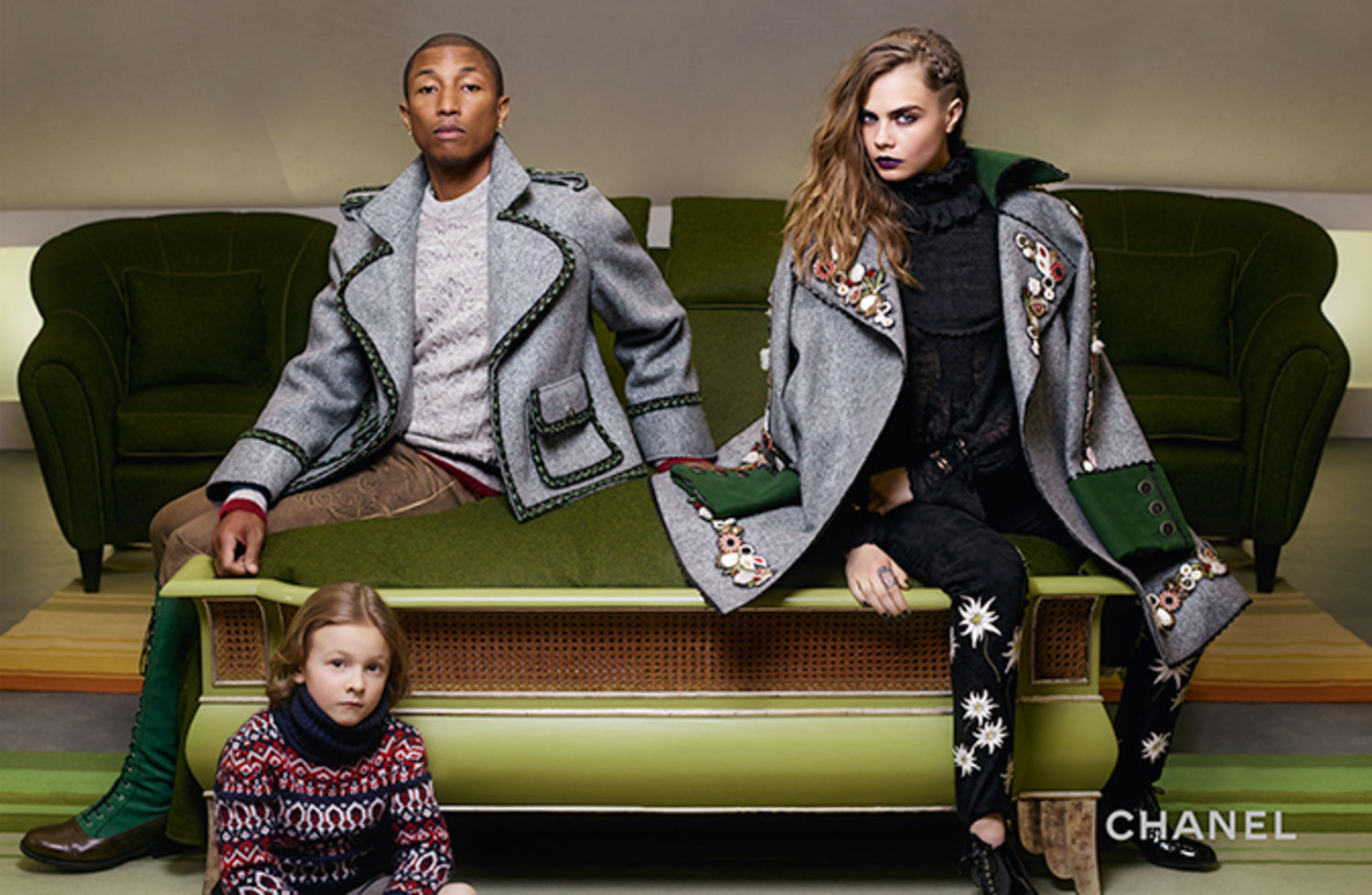 Pharrell Williams & Cara Delevinge for Chanel Pre-Fall 2015