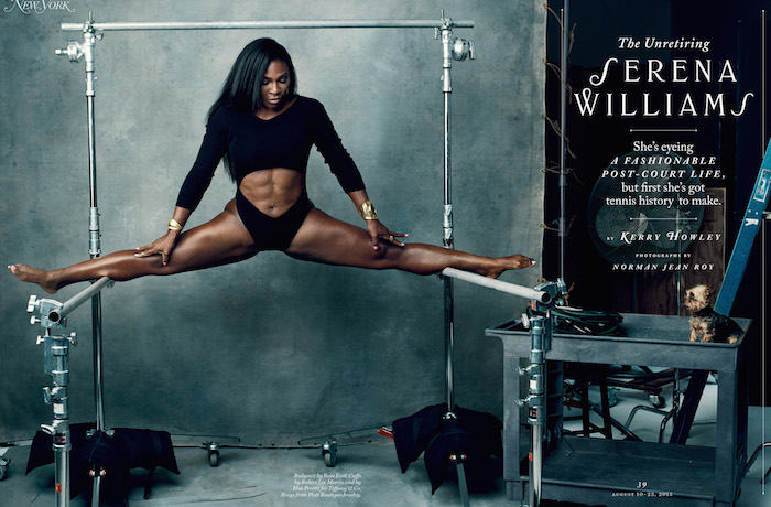 Serena Williams in New York magazine. Photo Credit: Norman Jean Roy