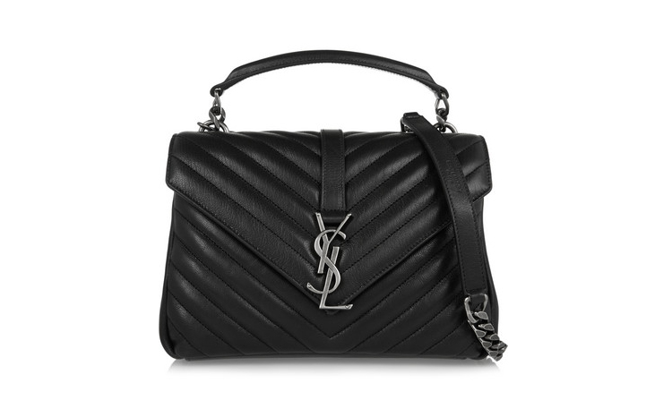 Saint Laurent College Medium Quilted Leather Shoulder Bag, $3,073