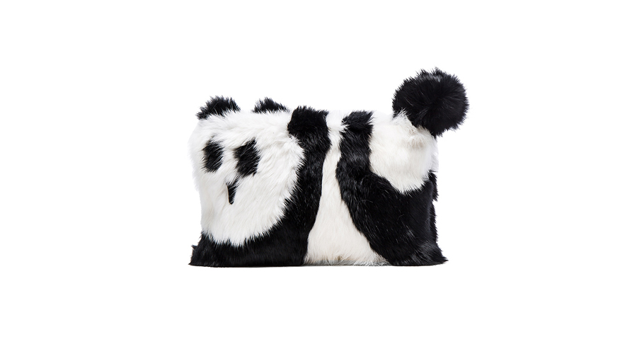 Alice + Olivia Panda Rabbit Fur Muff, $392
