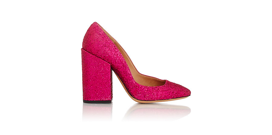 DRIES VAN NOTEN Glitter Asymmetric Pumps