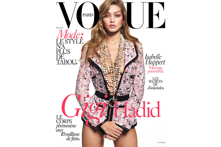 Gigi Hadid Goes Nude For Vogue Paris Cover Sidewalk Hustle