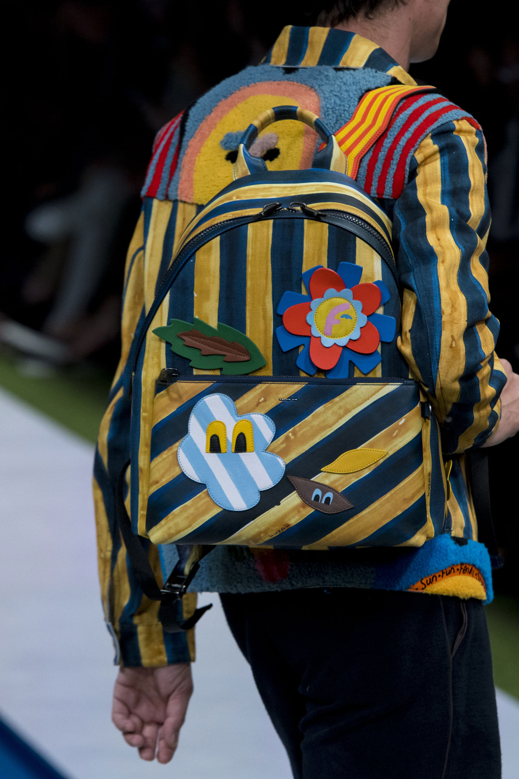 Fendi Mens Spring 2017 Art Backpack and Jacket