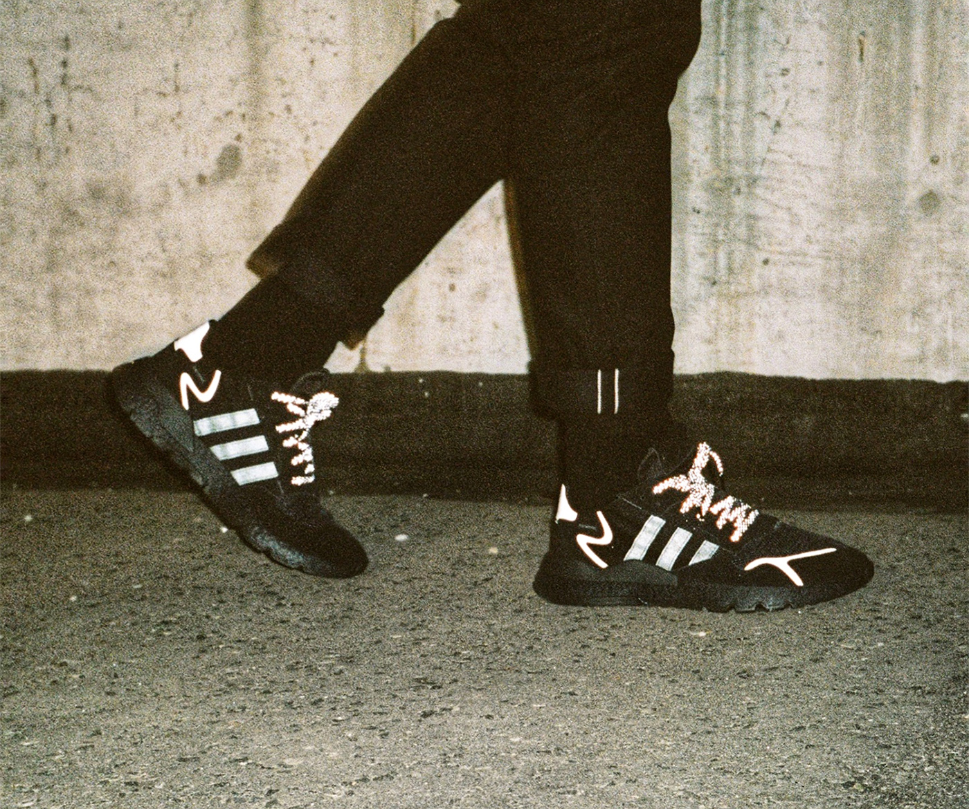 nite jogger adidas on feet