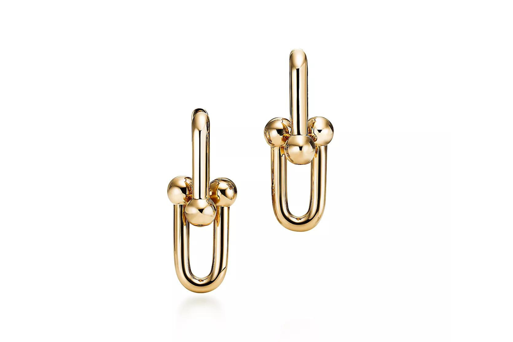 Tiffany HardWear Large Link Earrings in Yellow Gold